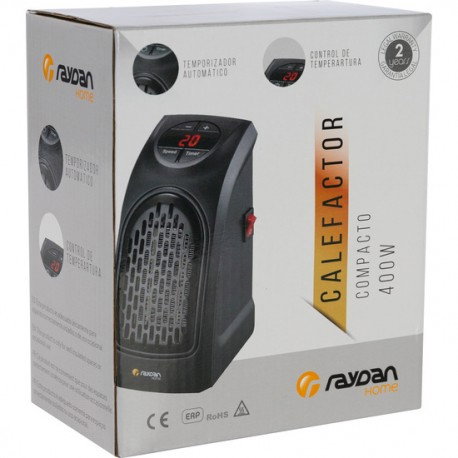 Raydan Home Mini Calefactor Compacto 400W Negro