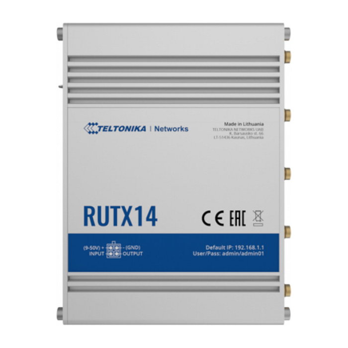 Teltonika RUTX14 Router de red móvil 4G LTE Dual SIM Teltonika RUTX14 Router de red móvil 4G LTE Dual SIM