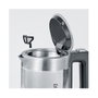 Severin WK 3472 Hervidor de Agua de Vidrio, 0.5 Litros, 1100 W, Acero Inoxidable y Cristal, Apagado Automático, Base Giratoria 360°, Color Plata
