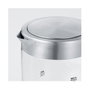 Severin WK 3472 Hervidor de Agua de Vidrio, 0.5 Litros, 1100 W, Acero Inoxidable y Cristal, Apagado Automático, Base Giratoria 360°, Color Plata