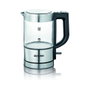Severin WK 3472 Hervidor de Agua de Vidrio, 0.5 Litros, 1100 W, Acero Inoxidable y Cristal, Apagado Automático, Base Giratoria 360°, Color Plata