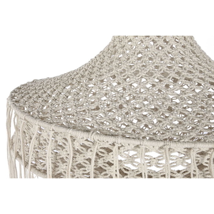 DKD Home Decor Pantalla de Macramé Natural 63x63x70 cm