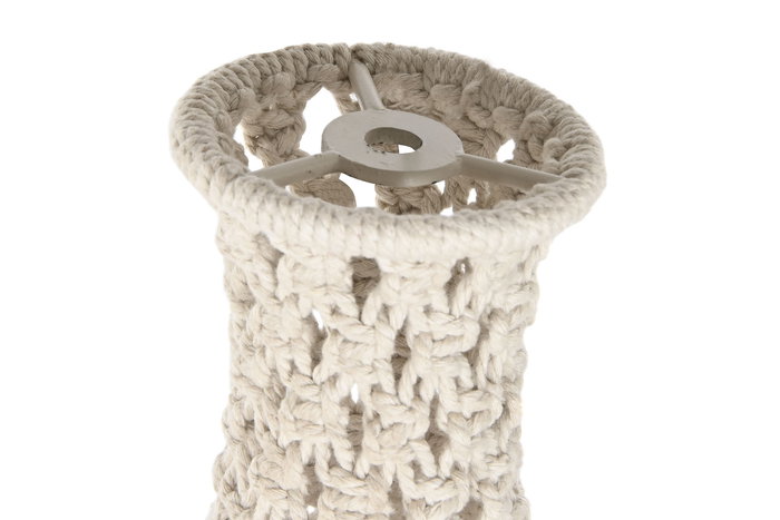 DKD Home Decor Pantalla Boho Macrame Natural 63 x 70 x 63 cm