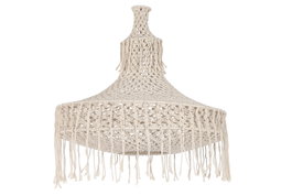 DKD Home Decor Pantalla de Macramé Natural 63x63x70 cm