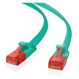 Helos Patchkabel Cat.6 Ultraflach U/UTP AWG 32 verde 7,5m