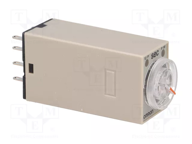 OMRON H3Y Relé de tiempo 24VDC DPDT 0,5-10s