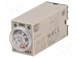 OMRON H3Y Relé de tiempo 24VDC DPDT 0,5-10s