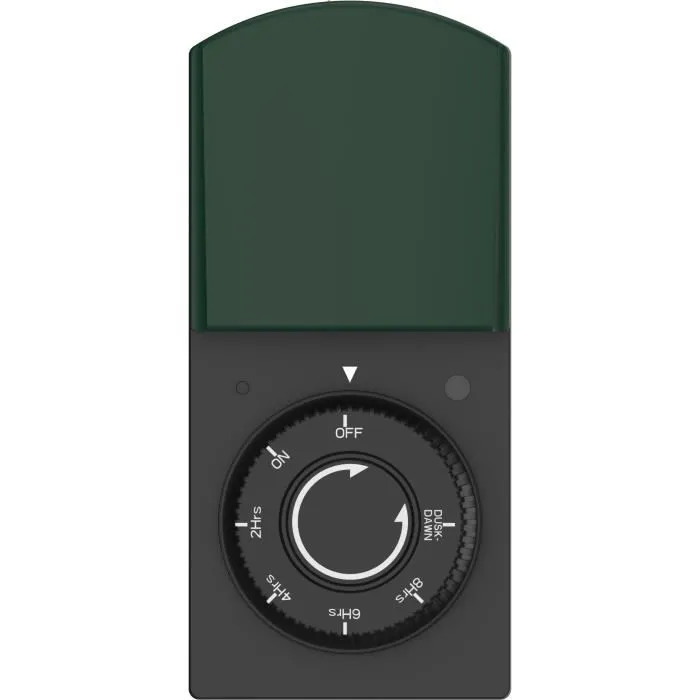 Gao GAO4004282473060 Programador de exterior IP44 con detector crepuscular - 1000 W - Blanco