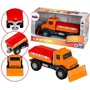 Klein Camión Quitanieves de Sal Mercedes Unimog 3801 - Ruedas Blandas, Plataforma Basculante, Escala 1:24 - Juguete para +3 años