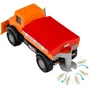 Klein Camión Quitanieves de Sal Mercedes Unimog 3801 - Ruedas Blandas, Plataforma Basculante, Escala 1:24 - Juguete para +3 años