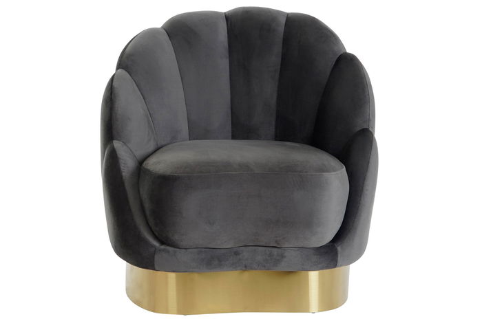 DKD Home Decor Butaca Moderno Gris Oscuro 80 x 85 x 86 cm