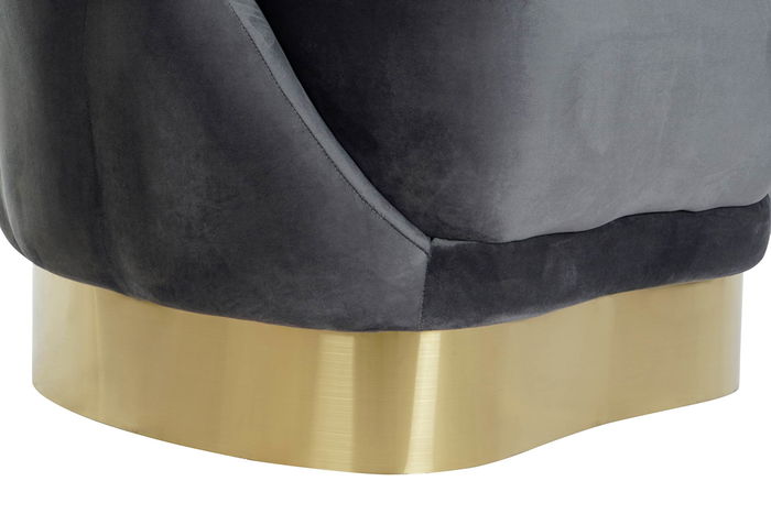 DKD Home Decor Butaca Moderno Gris Oscuro 80 x 85 x 86 cm