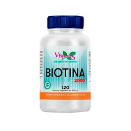 VBYOTICS Biotina 2000 mcg 120 Cápsulas - Suplemento Alimenticio para Cabello, Piel y Uñas - Vitamina B8, H