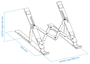 Tooq Soporte Elevador de Aluminio Plegable para Portátiles y Tablets, Gris