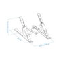 Tooq Soporte Elevador de Aluminio Plegable Gris para Portátiles de 11-15 Pulgadas