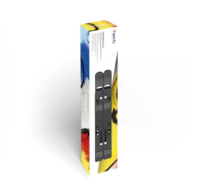 TooQ TQLRS0033-AL-G Soporte Elevador Plegable para Portátil y Tablet de Aluminio Gris, Altura Ajustable (70-145 mm), Compatible 11"-15", 5 kg Máx