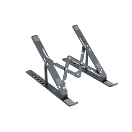 Tooq Soporte Elevador de Aluminio Plegable para Portátiles Gris