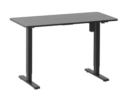 Equip ERGO 650812 Escritorio Eléctrico de Pie Altura Regulable Ergonómico, Tablero Negro 120x60cm, Control Táctil, Altura 68-118cm, 70kg Capacidad, Incluye Mesa