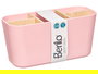 Berilo Organizador Ovalado 5 Huecos Bambú Rosa 21x10x9 cm (Set de 6)