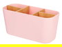 Berilo Organizador Ovalado 5 Huecos Bambú Rosa 21x10x9 cm (Set de 6)