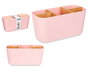 Berilo Organizador Ovalado 5 Huecos Bambú Rosa 21x10x9 cm (Set de 6)