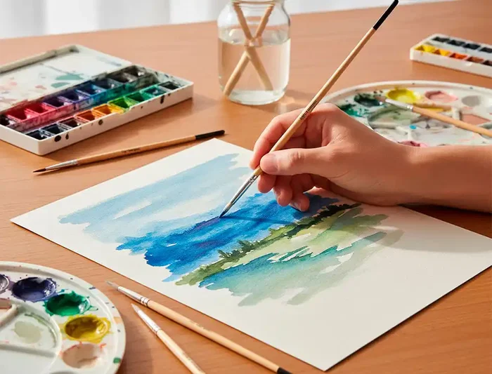 Liderpapel Pincel n 7 para Pintura al Óleo y Acrílica, Punta Plana Cerdas, Certificado FSC