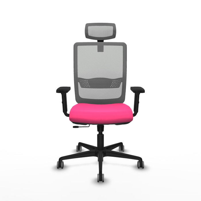 PIQUERAS Y CRESPO Silla de oficina Haches Rosa y Gris PIQUERAS Y CRESPO Silla de oficina Haches Rosa y Gris