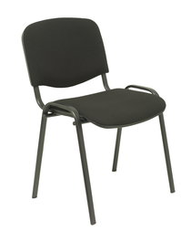 Silla Iso tapizada con Tela color Negro. Sin brazos