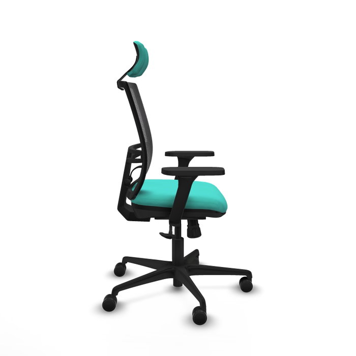 PIQUERAS Y CRESPO Silla de oficina Yunquera con mecanismo Sincro, Turquesa y Negro PIQUERAS Y CRESPO Silla de oficina Yunquera con mecanismo Sincro, Turquesa y Negro