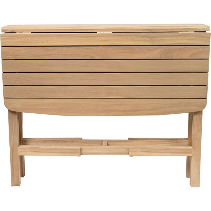 FERRET Mesa de Jardín Plegable de Madera de Acacia FSC para 4 Personas 90x90x75 cm