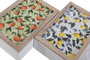 DKD Home Decor Caja de Infusiones MDF 24x16x7,5 cm (Surtido 2 Unidades)