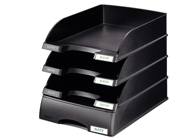 LEITZ Bandeja Sobremesa Leitz Plus Standard Opaca Negro LEITZ Bandeja Sobremesa Leitz Plus Standard Opaca Negro