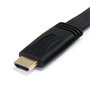 Startech Cable HDMI 2.0 Plano Alta Velocidad con Ethernet, 5m, 4K 60Hz, 3D, Color Negro, Conectores Chapados en Oro, 28 AWG