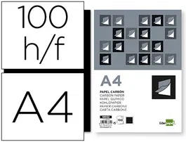 Liderpapel Papel Carbón DIN A4 Negro Caja 100 Hojas
