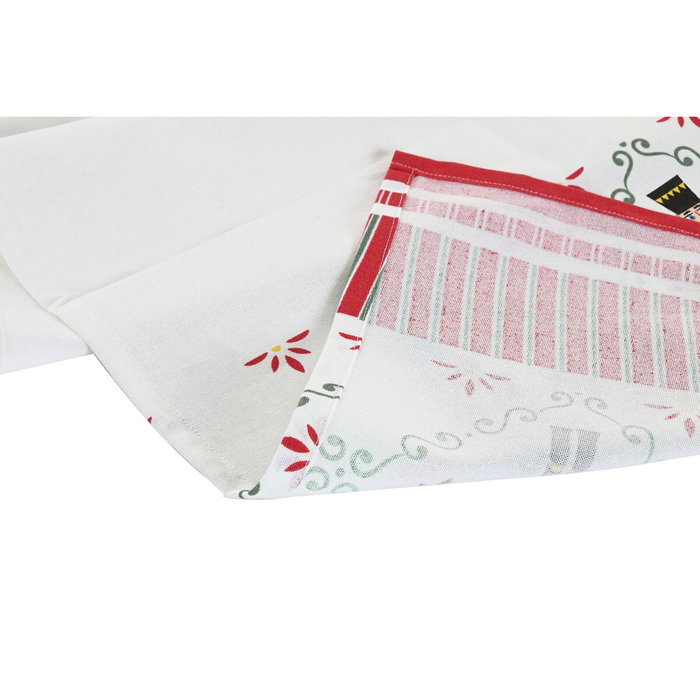 DKD Home Decor Camino de Mesa de Algodón Cascanueces Rojo, Verde y Beige