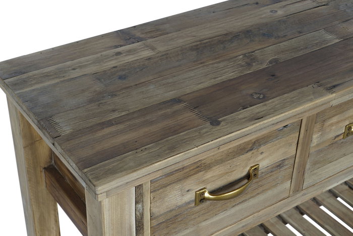 Consola Alpino DKD Home Decor Natural Dorado 36 x 79.5 x 109 cm Consola Alpino DKD Home Decor Natural Dorado 36 x 79.5 x 109 cm