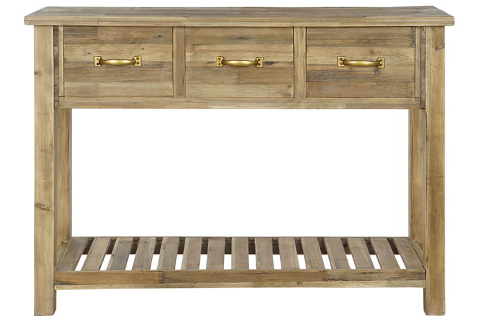 Consola Alpino DKD Home Decor Natural Dorado 36 x 79.5 x 109 cm Consola Alpino DKD Home Decor Natural Dorado 36 x 79.5 x 109 cm