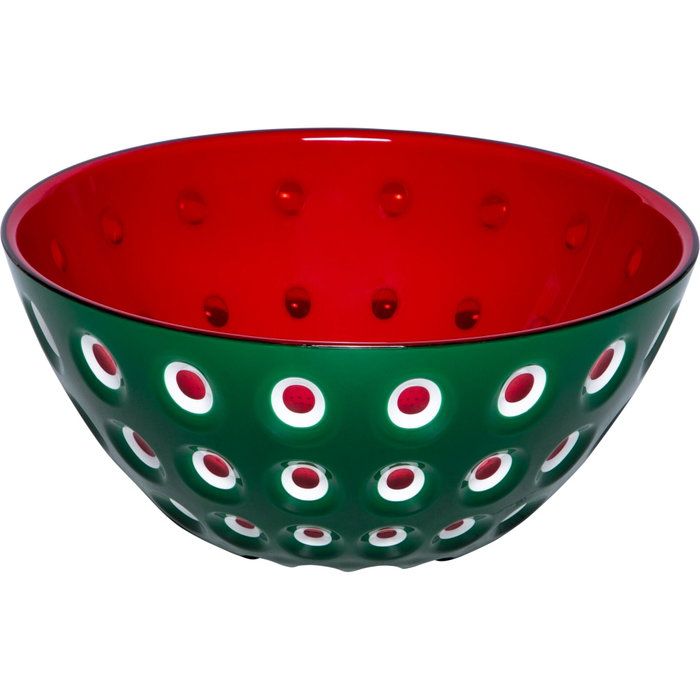 Guzzini Le Murrine Bowl 25cm Verde esmeralda/blanco/rojo Guzzini Le Murrine Bowl 25cm Verde esmeralda/blanco/rojo