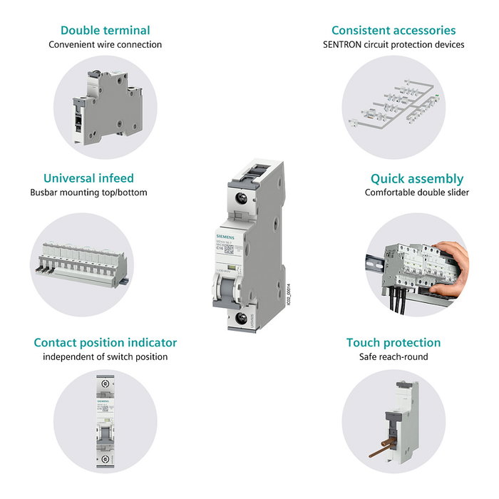 Siemens 5SY4310-6 Interruptor Automático 10A 3P 400V