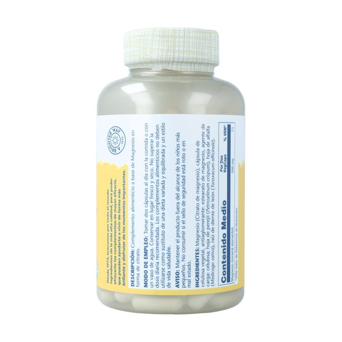 Solaray Magnesium Citrato 180 cápsulas vegetales Solaray Magnesium Citrato 180 cápsulas vegetales