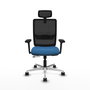 PIQUERAS Y CRESPO Silla de oficina Haches con mecanismo Sincro/Traslack Azul claro