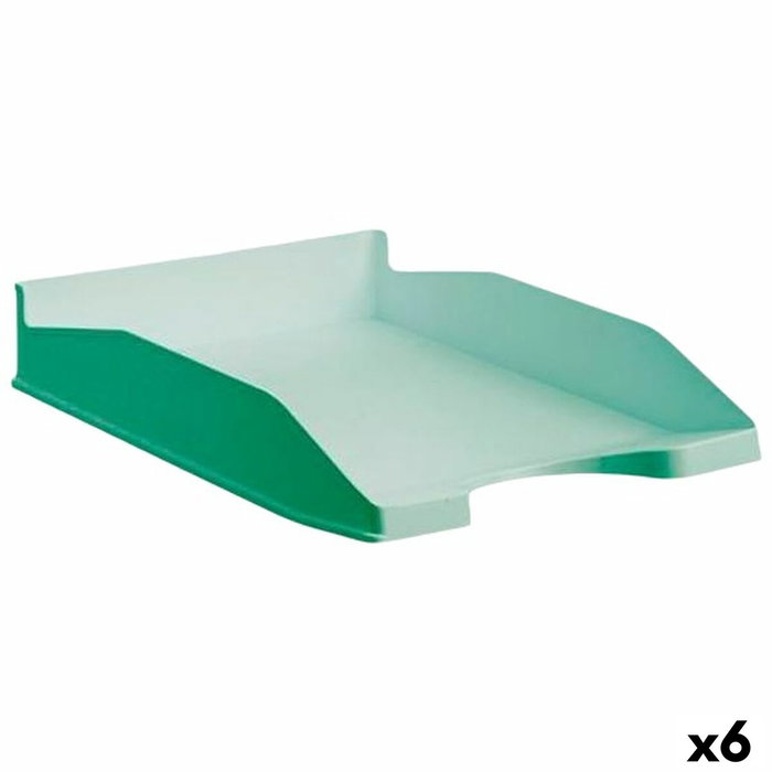 Archivo 2000 Bandeja Ecogreen Apilable 3 Posiciones Verde Pastel (Set de 6)