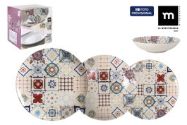 La Mediterranea Vajilla Lore Monaco de 12 piezas