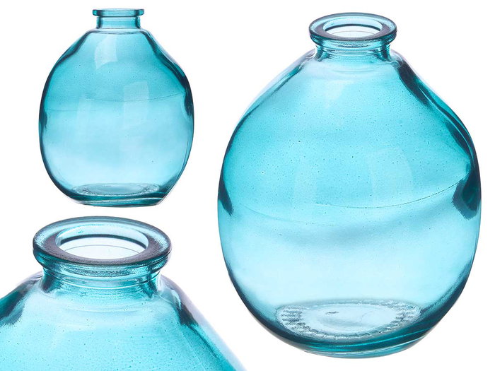 GIFTDECOR Frasco de Cristal Irregular Turquesa GIFTDECOR Frasco de Cristal Irregular Turquesa