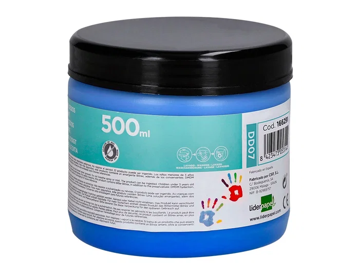 Liderpapel Pintura de dedos azul 500 ml