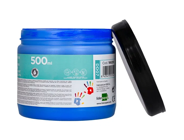 Liderpapel Pintura de dedos azul 500 ml