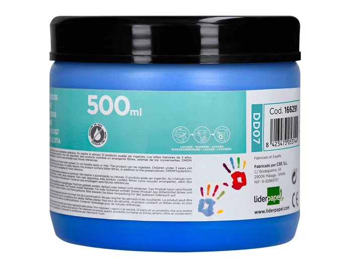 Liderpapel Pintura de dedos azul 500 ml