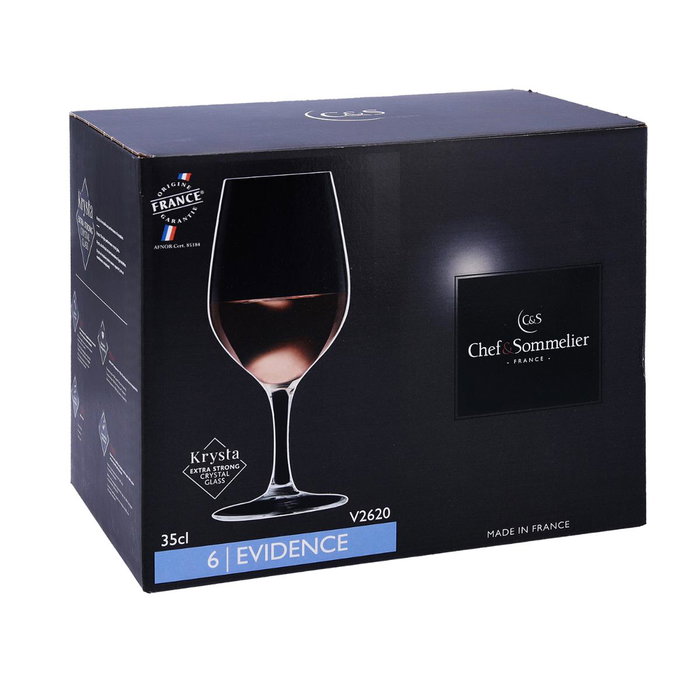 Set 6 Copas Vino Krysta Evidence Chef & Sommelier 35 cL - De Encargo