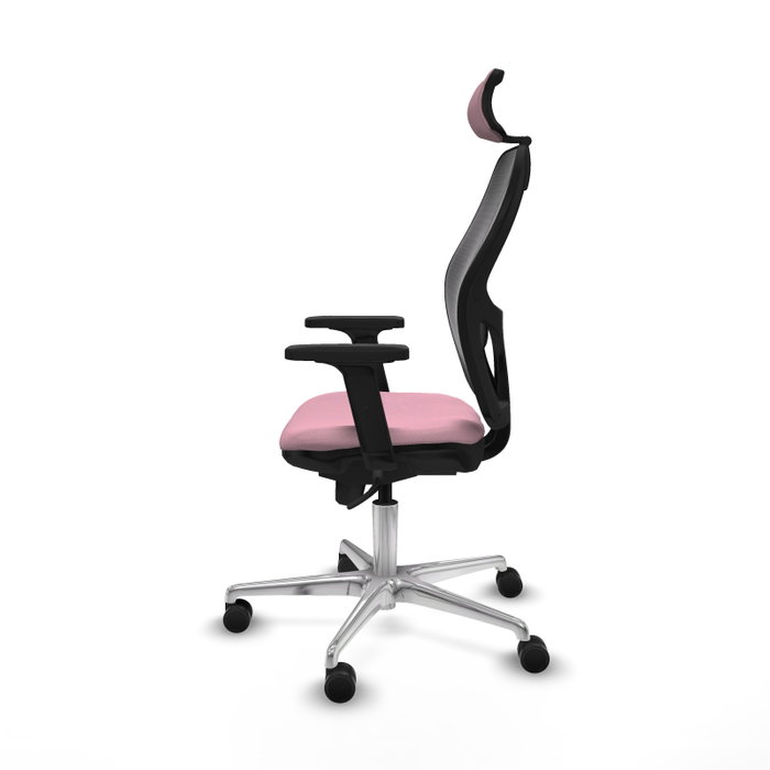 PIQUERAS Y CRESPO Silla de oficina Jorquera Rosa y Negra