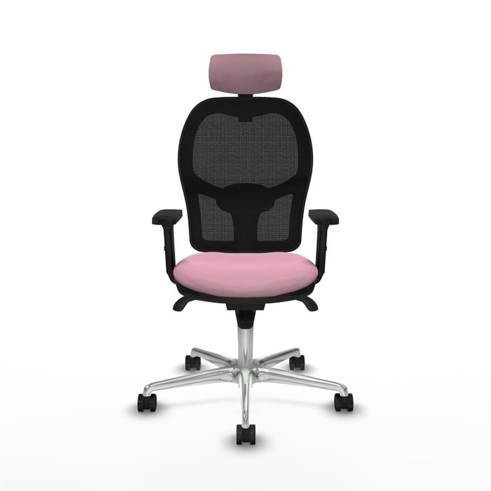 PIQUERAS Y CRESPO Silla de oficina Jorquera Rosa y Negra